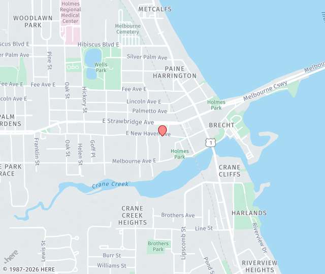 Location Map: 2116 South Babcock Street Melbourne, Florida 32901