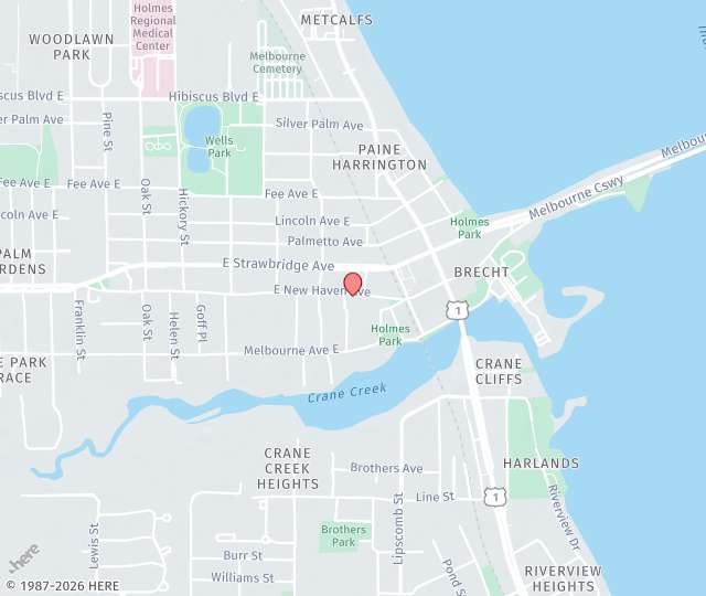 Location Map: 2116 South Babcock Street Melbourne, Florida 32901